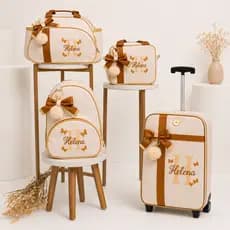 Bolsa Maternidade Mala Personalizada Menina Jardim Encantado Coleção Primavera