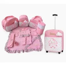 Kit Bolsa Maternidade Mala Personalizada   Nuvem Chuva de Benção com Saída Maternidade