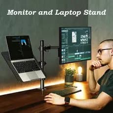 Suporte Duplo Articulado De Mesa Para Monitor E Notebook Gn 074 083 052