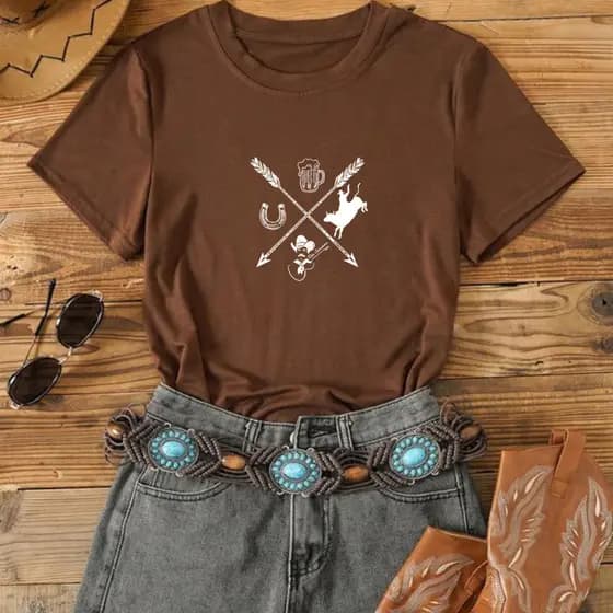 Camisa Camiseta country t-shirt "Flechas Cowboy"  Trend Box Mania