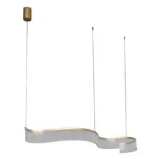 Lustre Pendente Acrílica Design Moderno 28w 3 Em 1 Bivolt Cor Dourado 110v/220v