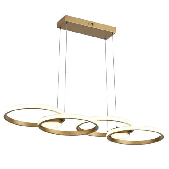 Pendente Lustre Luminaria LED Aneis Moderno  48W 3em1 cabo 3Metros