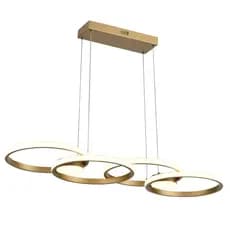 Pendente Lustre Luminaria LED Aneis Moderno  48W 3em1 cabo 3Metros