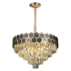 Lustre Pendente Nitrolux Ltr018 Legitimo Cristal Luxuoso Clássico 80cm E14x16 127/220v