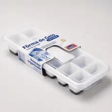 Forma para Gelo com Tampa e Borracha Plasutil