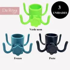 Kit 3 Cabides de guarda sol gancho organizador para bolsa de praia e piscina (frozen, preto, verde)