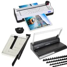 Kit Plastificadora A4 + Guilhotina A4 + Encadernadora Manual
