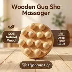 1 Unidade De Placa Gua Sha De Madeira De Faia Em Forma De Golfinho | Ferramenta De Massagem Facial E Corporal Natural Ma