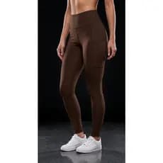 Calça Legging Flanelada com Bolso Lateral
