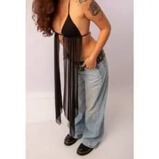 Cropped Cortina Maxi Tule