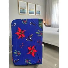 KIT COM 2 CAPAS SUAVE ENCOSTO ESTAMPADA  TRIAGULAR COM ZIPER