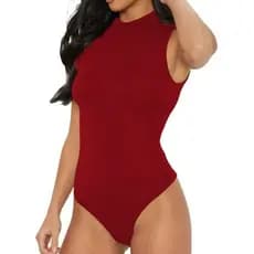BODY BORI FEMININO REGATA ALÇA FINA GOLA ALTA BASICO COM FEIXE EM BAIXO