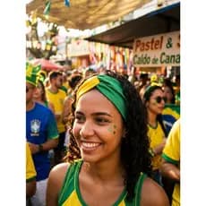 Kit 3 Faixas Copa do Mundo Turbante para Cabelo Brasil Copa Do Mundo Elástica Confortável e Estilosa