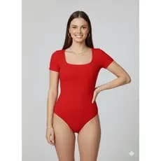 BODY FEMININO QUADRADO MANGA CURTA
