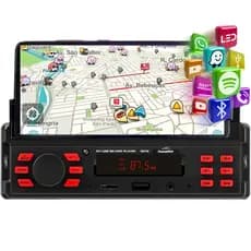 Rádio MP3 Player Som Automotivo 5010 Bluetooth Suporte Stand para Celular Universal 1 Din USB