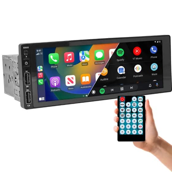 Central Multimídia MP6 Automotivo Universal 1 Din Bluetooth USB SD Auxiliar First Option 9300S