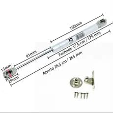 Amortecedor 80n Pistão Gás Armário Cozinha Kit 1 Unidade
