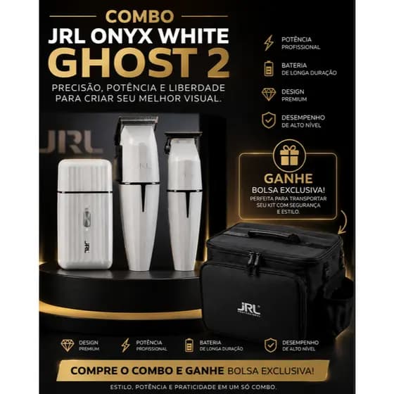 Combo Jrl Onyx White Ghost 2 + Bolsa Organizadora Profissional 1 Ano de Garantia