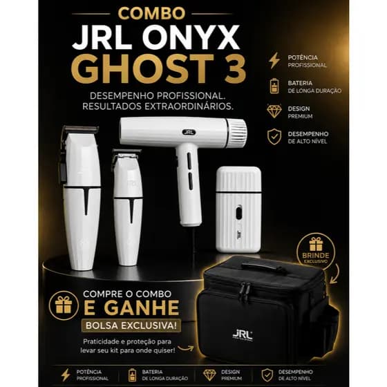 Combo JRL Onyx Ghost 3 + Bolsa Organizada Original 1 ano de Garantia JRL