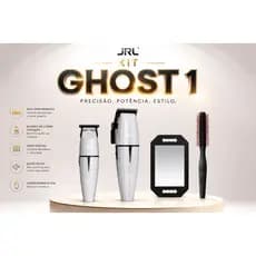 Combo JRL Ghost 1 + Escova Cricket + Espelho De Mão Eva Barbearia Profissional Com 1 Ano de Garantia