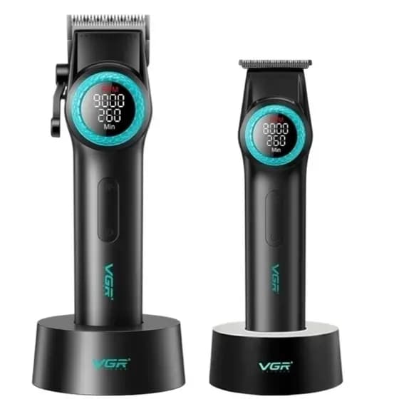 Combo Vgr Maquina De Cortar Cabelo Vgr 001 E Maquina acabamento Vgr V977 Profissional + BRINDE