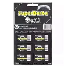 Lâmina De Barbear Super Barba Black Premium 60 Lâminas Cartela