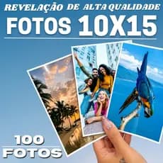 Fotos 10x15 Reveladas | Kit 10 a 100 Unidades | Papel Fotográfico Brilhante Premium Alta Qualidade