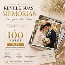 Revelação de Fotos 10x15 Kit até 100 Fotos Papel Fotográfico Premium a Prova D'água  Alta Qualidade - album 2026