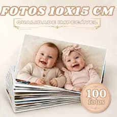 Revelação de Fotos 10x15 Tema Bebê | Kit Personalizado 10 a 100 Unidades | Recordações em Alta Qualidade