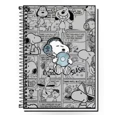 Caderno Personalizado Custom Snoopy | Capa Dura com Espiral Metálico | 1, 10, 15 ou 20 Matérias