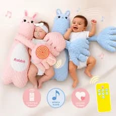 Almofada de Pelúcia Confortavel para Acalmar Bebe Ajuda a Dormir Com Palma Automática