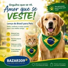 Bandana Pet do Brasil para Cachorro e Gato Copa do Mundo (Pequeno, Médio e Grande Porte)