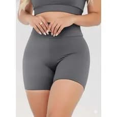 Shorts Leg Curto Zero Transparencia Tecido Suplex Do P Ao GG Cor Cinza