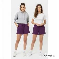 Kit Shorts Duna De Amarrar Alfaiataria Duna Social Tendencia Casual Feminino Várias Cores DO P Ao GG