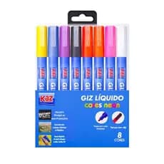 Marcadores Giz Liquido Kaz Apagável Vidros Espelhos Cor Do Exterior Colorido 8 Cores