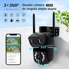 COIBEU Câmera de Segurança A28B WiFi Dual 1080P 3MP Dupla WiFi para Alarme De Detecção De Segurança
