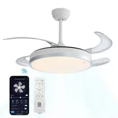 COIBEU TUYA luz do ventilador invisível LED 30W 3CCT 6 engrenagem ajustável