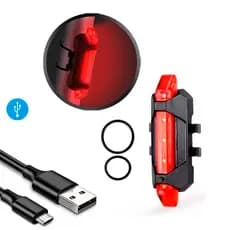 Lanterna Sinalizador Recarregavel Traseiro Farol Luz De Led Para Bicicleta Bike Mtb Ciclismo