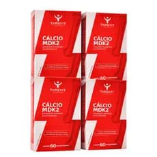 Kit com 4 Cálcio MDK2 Targvit Suplemento Alimentar 60 Comprimidos