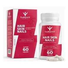 Kit com 2 Hair Skin Nails Targvit Suplemento Cabelo, Pele e Unhas com Biotina Neosil – 60 Cápsulas