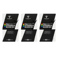 Kit com 3 Poli Vitaminico silver 50+/ 60 Capsulas - Targvit Suplementos