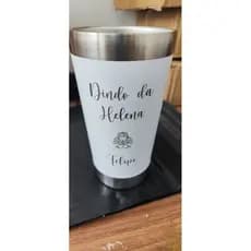 Copo foto térmico 473ml personalizado frente verso abridor