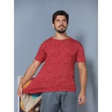 Camisetas Manga Curta Com Estampada Inteira Rajado Malha Visco Lycra