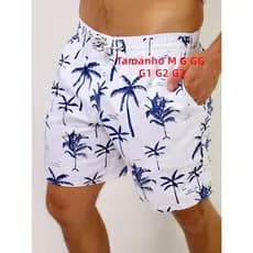Short Tactel Grosso Masculino Mauricinho Adulto Surf Praia Piscina  Secagem Rápida Academia Tamanho M - G3