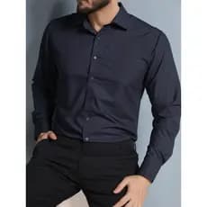Camisa Social De Botao Masculina Manga Longa Tecido MicroFibra Silm Fit