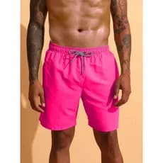 Bermuda Short Elastano 3 Bolsos Masculina Mauricinho Adulto Surf Praia Piscina Secagem Rapido Academia Treino
