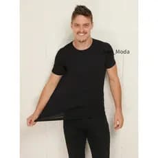 Camisetas Basicas Manga Curta Com Elastano Malha Visco Lycra(Malha Fria)