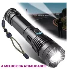 Lanternas Super Potente T9 Tática Mais Forte Do Mundo Sitio Fazenda Acampamento Camping Segurança Recarregável USB