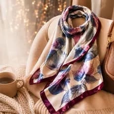 Lenço de Cetim 90x90 Feminino Grande Quadrado Estilo Seda Bandana Cachecol Echarpe Cabelo Praia Moda Versátil Listrado
