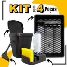 Kit Pia Porta Detergente/Rodo de Pia/Lixeira/Porta Talher Area Gourmet Conjunto Pia